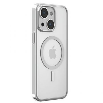 Husa Devia Glimmer Series, Magnetic, pentru Apple iPhone 15 (Argintiu)