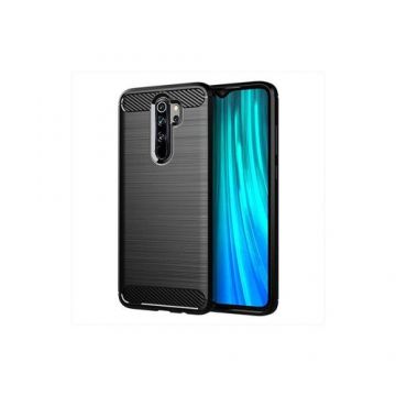 Husa Flexibila Antisoc Carbon pentru Xiaomi Redmi Note 8 Pro, Silicon, Negru