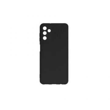 Husa Lemontti Silicon Soft Slim compatibila cu Samsung Galaxy A13 4G, material mat si fin, captusit cu microfibra, Negru