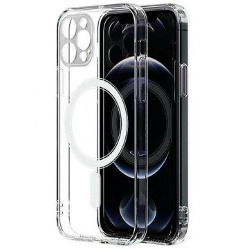 Husa MagSafe pentru Apple iPhone 13 Pro, OEM, Magnetic Antisoc, Transparenta