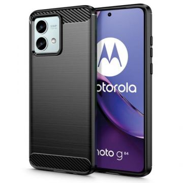 Husa pentru Motorola Moto G84, Tech-Protect, Carbon (Transparent)
