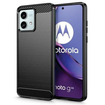 Husa pentru Motorola Moto G84, Tech-Protect, Carbon, Neagra