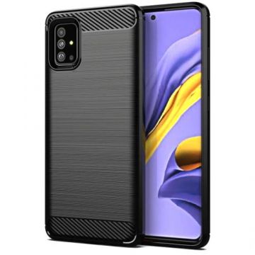 Husa pentru Samsung Galaxy A51 A515, Forcell, Carbon, Neagra