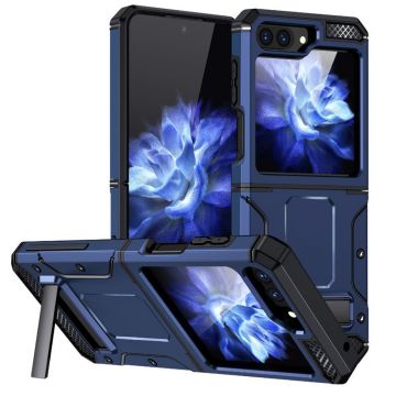 Husa pentru Samsung Galaxy Z Flip 5 Techsuit Hybrid Armor Kickstand - Albastru