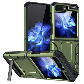 Husa pentru Samsung Galaxy Z Flip 5 Techsuit Hybrid Armor Kickstand - Verde