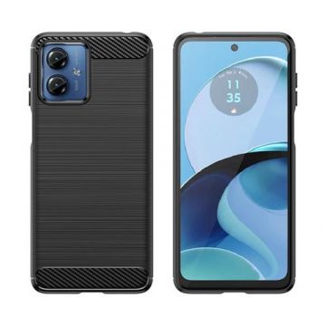 Husa Protectie Spate Flexible Carbon compatibila cu Motorola Moto G14 (Negru) Husa Protectie Spate Flexible Carbon compatibila cu Motorola Moto G14 (Negru)