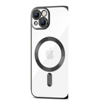 Husa Protectie Spate TECH-PROTECT MAGSHINE MagSafe compatibila cu iPhone 15 Plus (Negru)