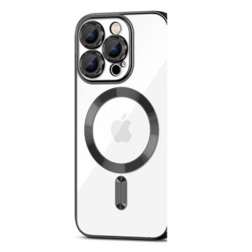 Husa Protectie Spate TECH-PROTECT MAGSHINE MagSafe compatibila cu iPhone 15 Pro (Negru)