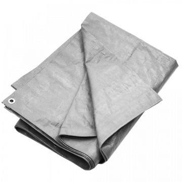 Prelată 180 g/m², gri, 4x4 m, HDPE