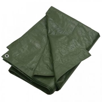Prelată 180 g/m², verde, 3x3 m, HDPE