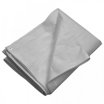 Prelată 260 g/m², gri, 4x5 m, HDPE
