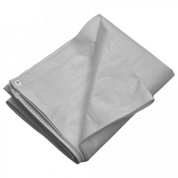 Prelată 260 g/m², gri, 4x6 m, HDPE