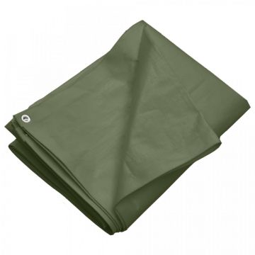 Prelată 260 g/m², verde, 3x4 m, HDPE