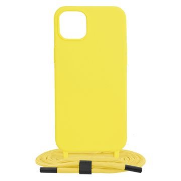 Husa de protectie cu snur Techsuit Crossbody Lanyard compatibil cu iPhone 15 Plus - Galben