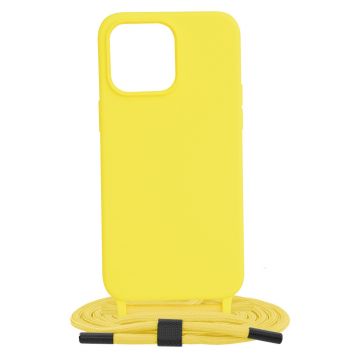 Husa de protectie cu snur Techsuit Crossbody Lanyard compatibil cu iPhone 15 Pro Max - Galben