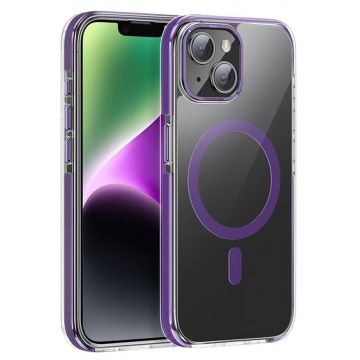 Husa de protectie din policarbonat Hoco Magnetic Dual-Color Case pentru iPhone 15 Plus - Mov Husa de protectie din policarbonat Hoco Magnetic Dual-Color Case pentru iPhone 15 Plus - Mov