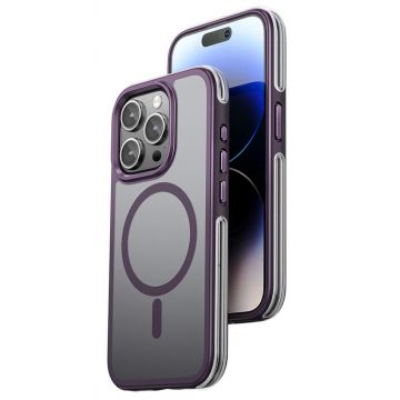 Husa de protectie din silicon Hoco Airbag Magnetic Case pentru iPhone 15 - Mov Husa de protectie din silicon Hoco Airbag Magnetic Case pentru iPhone 15 - Mov