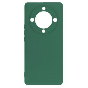 Husa de protectie din silicon pentru Honor Magic5 Lite, SoftTouch, interior microfibra, Verde Inchis