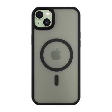 Husa de protectie Next One Mist Shield Case pentru iPhone 15, MagSafe Compatible, Negru