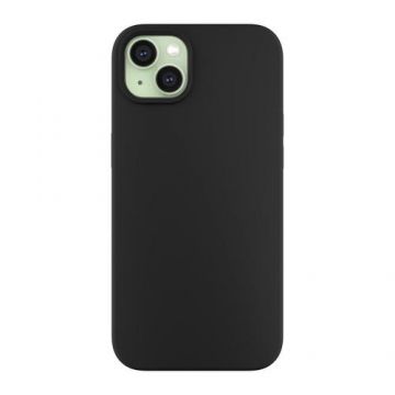 Husa de protectie Next One Silicone Case pentru iPhone 15, MagSafe compatible, Negru
