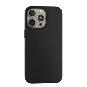 Husa de protectie Next One Silicone Case pentru iPhone 15 Pro Max, MagSafe compatible, Negru