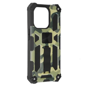 Husa de protectie Techsuit Blazor Series compatibil cu iPhone 15 Pro - Camo Lime