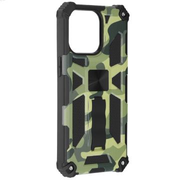 Husa de protectie Techsuit Blazor Series compatibil cu iPhone 15 Pro Max - Camo Lime