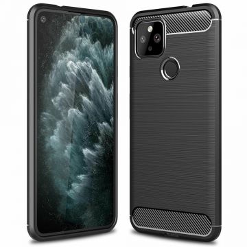 Husa de protectie Techsuit Carbon Silicone pentru Google Pixel 5 - Black