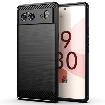 Husa de protectie Techsuit Carbon Silicone pentru Google Pixel 6 - Black