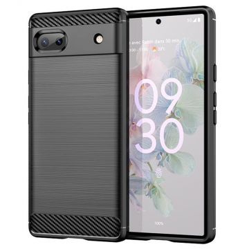 Husa de protectie Techsuit Carbon Silicone pentru Google Pixel 6a - Black