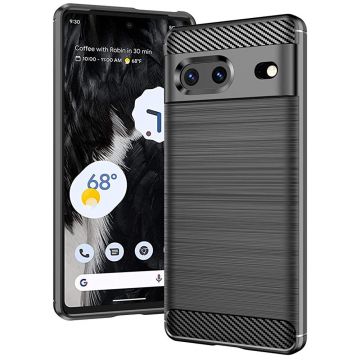 Husa de protectie Techsuit Carbon Silicone pentru Google Pixel 7 - Black