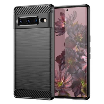 Husa de protectie Techsuit Carbon Silicone pentru Google Pixel 7 Pro - Black
