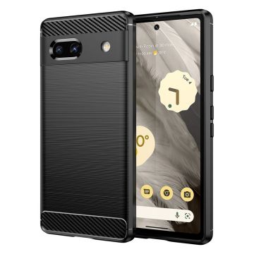 Husa de protectie Techsuit Carbon Silicone pentru Google Pixel 7a - Black
