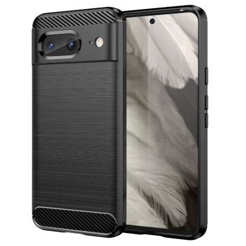 Husa de protectie Techsuit Carbon Silicone pentru Google Pixel 8 - Black