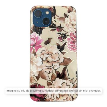 Husa de protectie Techsuit Marble Series compatibil cu iPhone 15 Pro Max - Mary Berry Nude