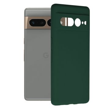 Husa de protectie Techsuit Soft Edge Silicone pentru Google Pixel 7 Pro - Dark Green