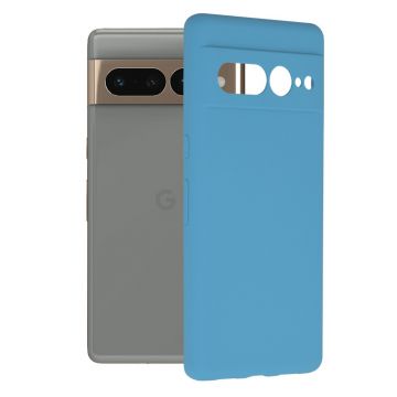 Husa de protectie Techsuit Soft Edge Silicone pentru Google Pixel 7 Pro - Denim Blue