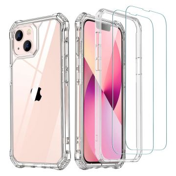 Husa de protectie telefon ESR, Air Armor 360, 2 x Folii Protectie Ecran, compatibila cu Apple iPhone 13, Transparent