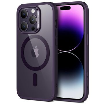 Husa de protectie telefon ESR, Classic Hybrid HaloLock, compatibila cu Apple iPhone 14 Pro, Mov