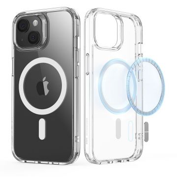 Husa de protectie telefon ESR, Classic Hybrid HaloLock, compatibila cu Apple iPhone 15 Plus, Transparent