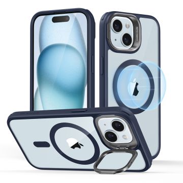 Husa de protectie telefon ESR Classic Hybrid HaloLock Kickstand, Functie Stand, compatibila cu Apple iPhone 15 Plus, Transparent