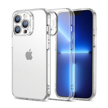 Husa de protectie telefon ESR, Ice Shield, compatibila cu Apple iPhone 13 Pro Max, Transparent