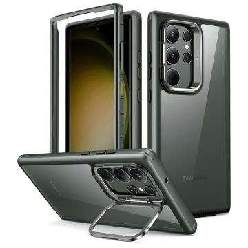 Husa de protectie telefon ESR, Shock Armor Kickstand, Functie Suport, compatibila cu Samsung Galaxy S23 Ultra, Verde