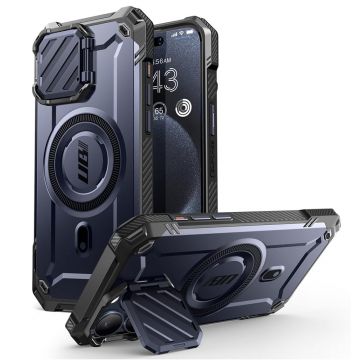 Husa de protectie telefon premium Supcase, Unicorn Beetle XT MagSafe, compatibila cu Apple iPhone 15 Pro Max, Albastru