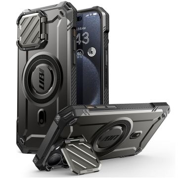 Husa de protectie telefon premium Supcase, Unicorn Beetle XT MagSafe, compatibila cu Apple iPhone 15 Pro, Negru