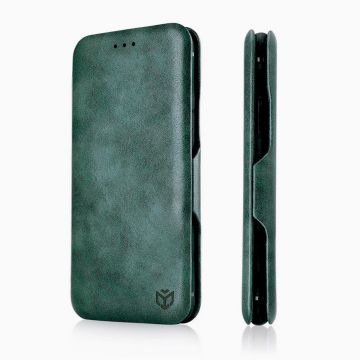 Husa de protectie tip carte Techsuit Safe Wallet Plus compatibil cu iPhone 15 Plus - Verde