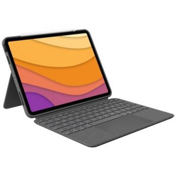 Husa Logitech Combo Touch cu tastatura si trackpad detasabile pentru iPad Air gen 4,5, UK, Gri