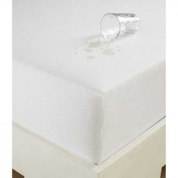 Husa pat impermeabila 100x200cm Alba