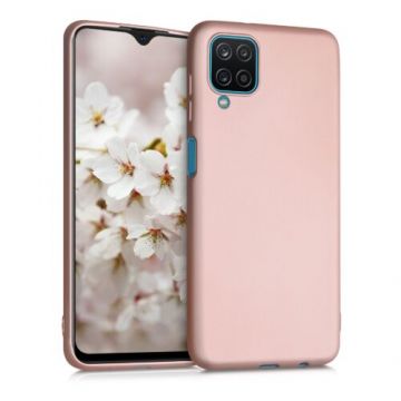 Husa pentru Samsung Galaxy A12, Silicon, Rose Gold, 54052.31