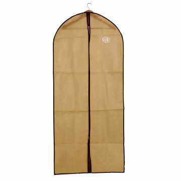 Husa protectie si depozitare haine pe umeras, bej 60x170 cm, bej